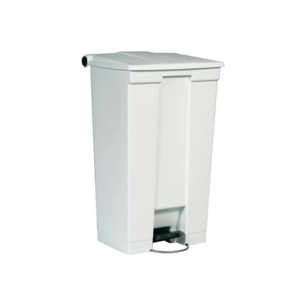 Rubbermaid Commercial Rubbermaid Fire Safe Step On Plastic Container, 23 Gallon, White - FG614600WHT - FG614600WHT*