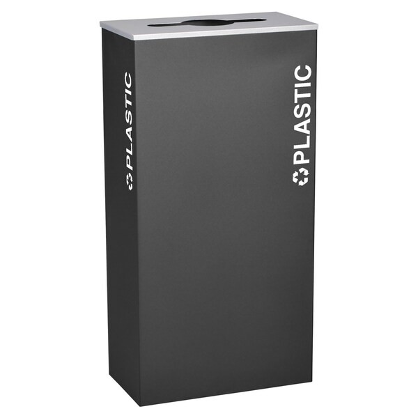 Ex-Cell Kaiser 17-Gal. Indoor Receptacle - PLASTIC decal, Black - RC-KD17-PL BLX