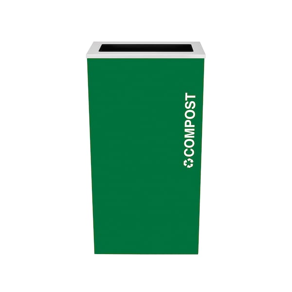 Ex-Cell Kaiser 17-Gal. Indoor Receptacle - COMPOST decal, Green - RC-KD17-CMPST EGX