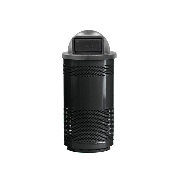 Witt Industries Outdoor Perforated Receptacle with Dome Top - SC35P-01-DT