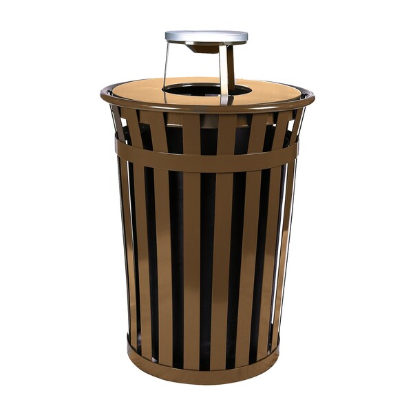 Witt Industries 36 gal Round Brown, Metal - M3601-AT-BN