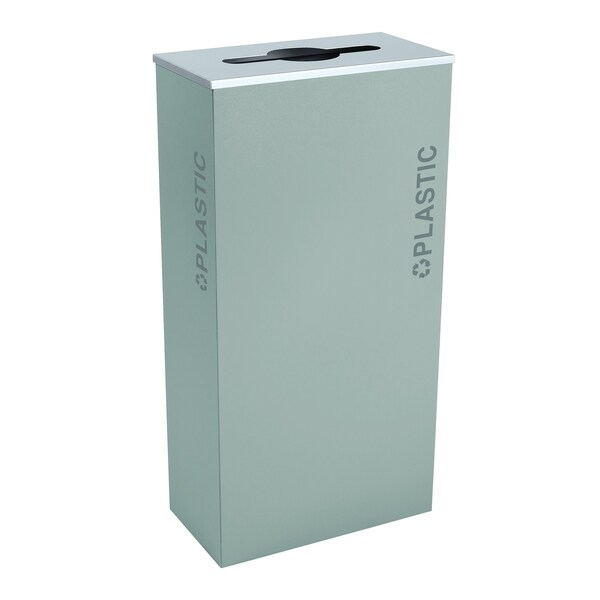 Ex-Cell Kaiser 17-Gal. KD Indoor Recycling Receptacle - Plastic decal, Hammered Grey Pebble - RC-KD17-PL BT-HMG
