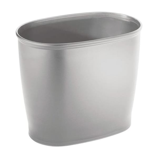 Homecare Products 10 x 8 x 12 in. Kent Oval Trash Can; Silver - HO155125