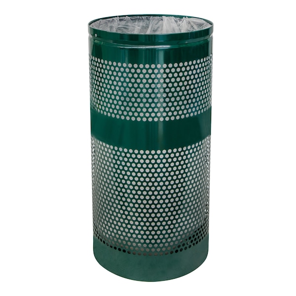 Ex-Cell Kaiser 34-Gal. Receptacle - Steel, Hunter Green Gloss - WR-34R HGR