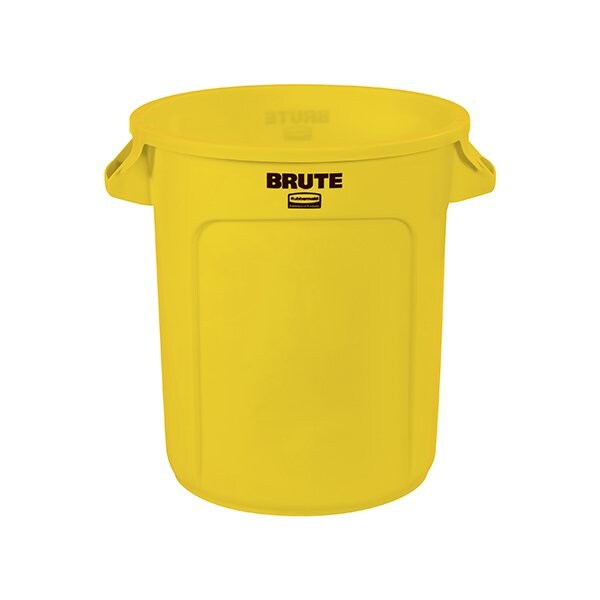Rubbermaid Rubbermaid Brute Trash Can - 10 Gallon, Yellow - BUY00032261