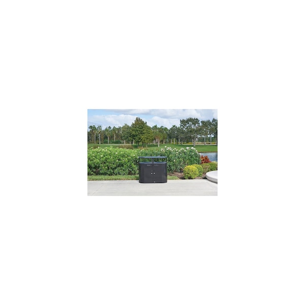 Rubbermaid Commercial 66 gal Oval Trash Can, Black, 24 1/4 in Dia - 2185042