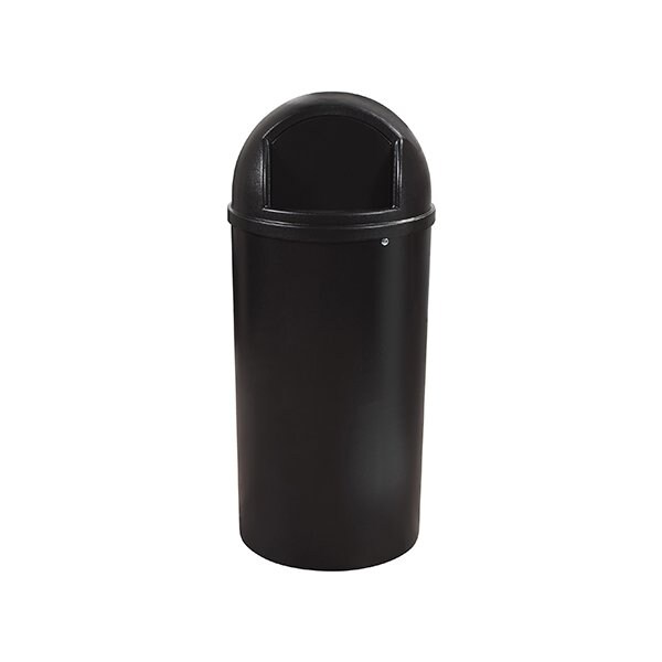 Rubbermaid Rubbermaid Marshal Domed Trash Can - 25 Gallon, Black - BUY00029359