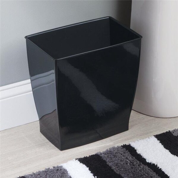 Homecare Products 12 x 7.5 x 11.25 in. Mono Rectangular Trash Can; Black - HO150790