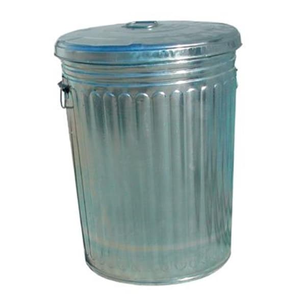 Magnolia Brush Manufacturers Inc Magnolia Brush 455-20GALLON-W/LID 20 Gallon Galvanized Trash Can With Lid - 455-20GALLON-W/LID