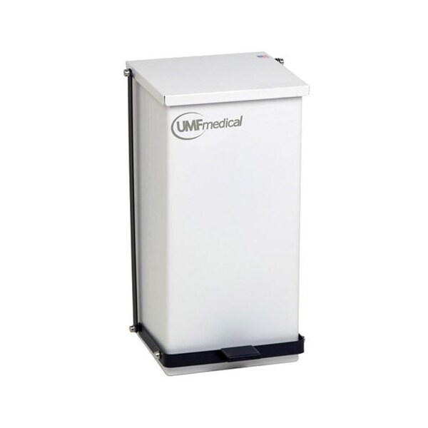 Umf Medical 32 quart White Waste Receptacle - 1474W