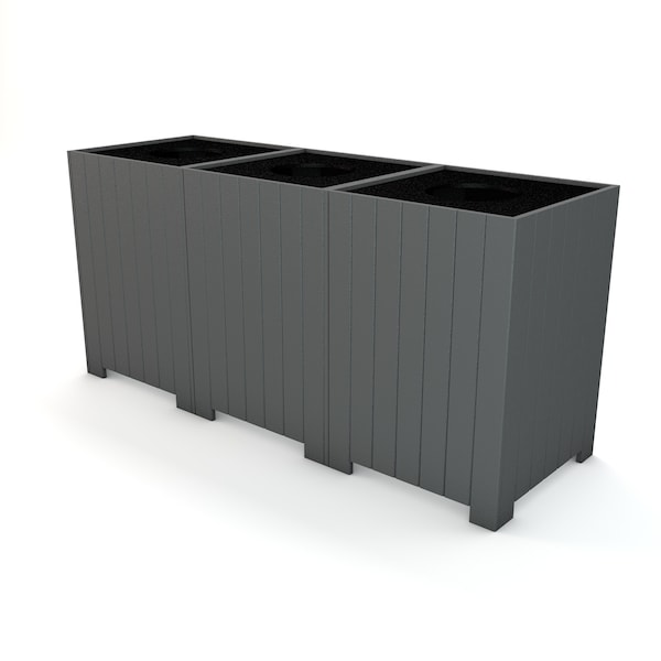 Frog Furnishings 96 gal Square Trash Can - PB 96SGRAREC
