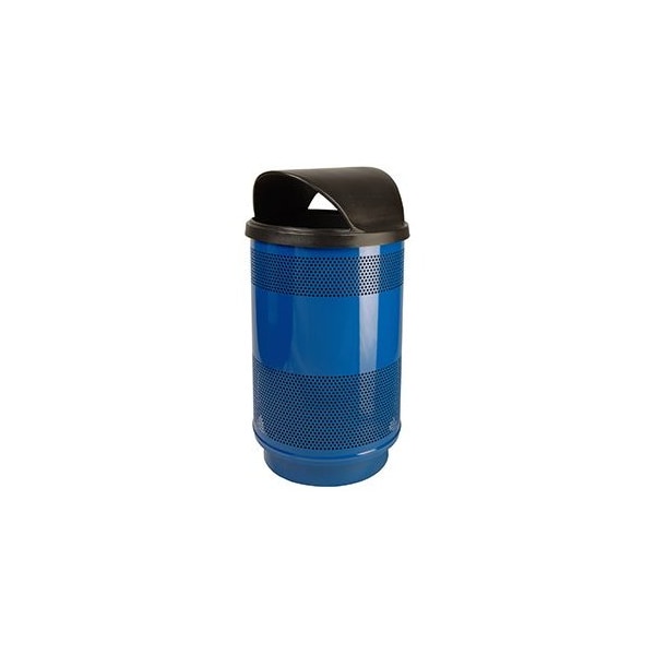 Witt Industries 55 Gallon Outdoor Perforated Receptacle with Hood Top - SC55P-01-HT