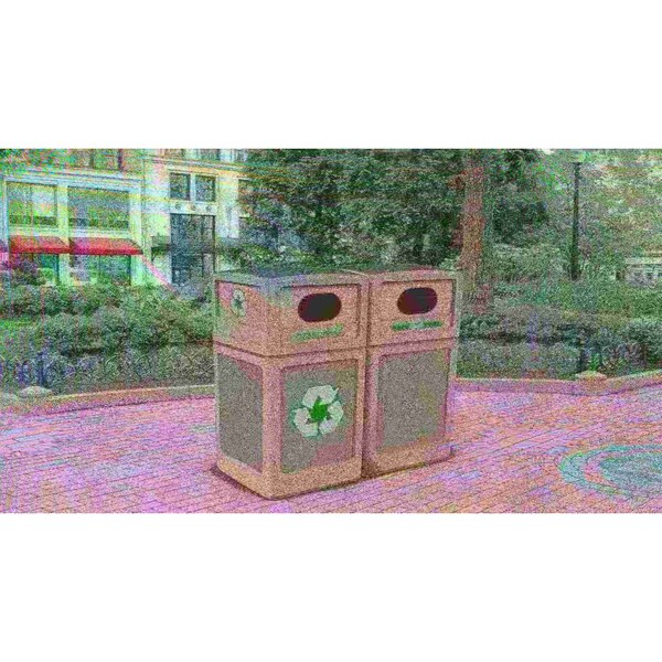 Commercial Zone Products 42 Gal Trash Can, Beige Riverstone - 72041599
