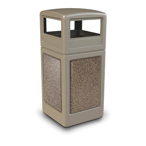 Commercial Zone Products 42 Gal Trash Can, Beige Riverstone - 72041599