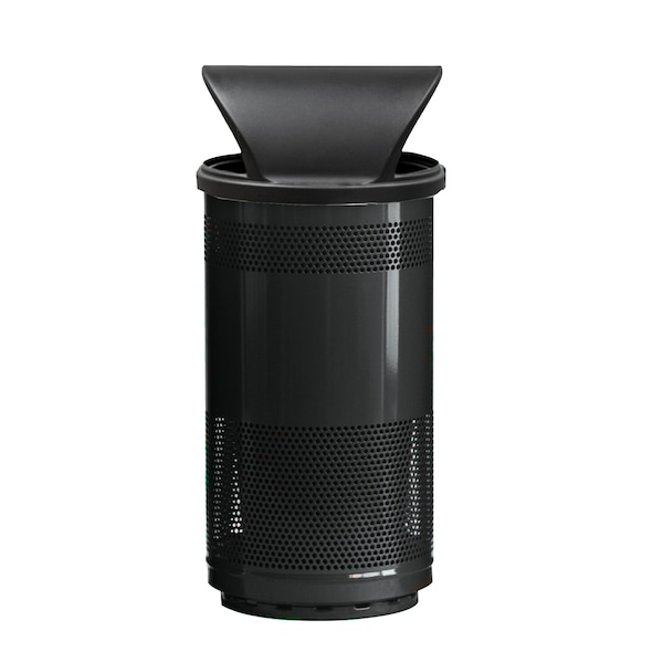 Witt Industries Outdoor Perforated Receptacle with Hood Top - SC35P-01-HT