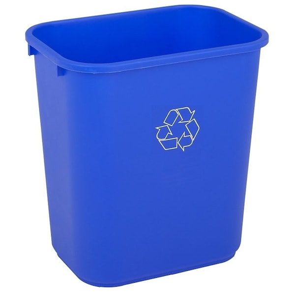 Continental Commercial Products Recycling Waste Basket, 28125 qt Capacity, Plastic, Blue - 2818-1