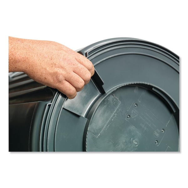 Impact Products 44 qt Round Trash Can, Gray, Open Top, Plastic - 7744-3