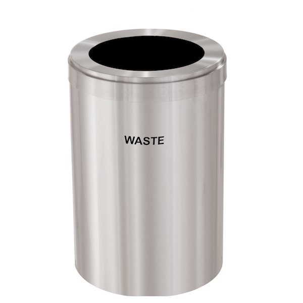 Glaro 16 gal Trash Can, Satin Aluminum - W-2032SA-SA-W4