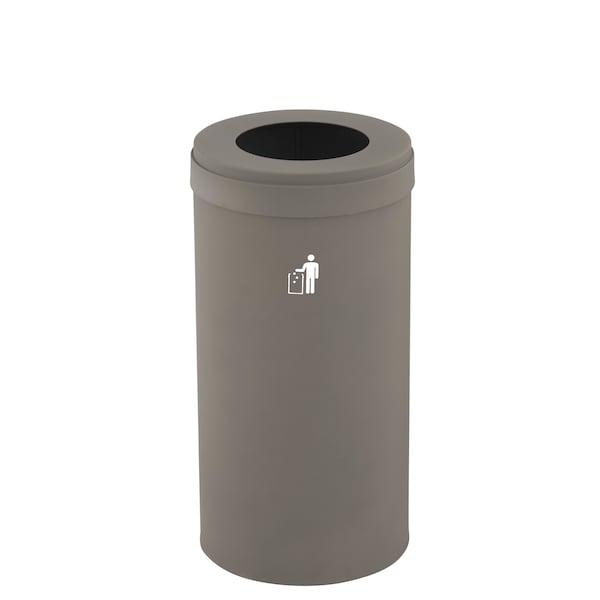 Glaro 23 gal Trash Can, Nickel - W-1542NK-NK-W1