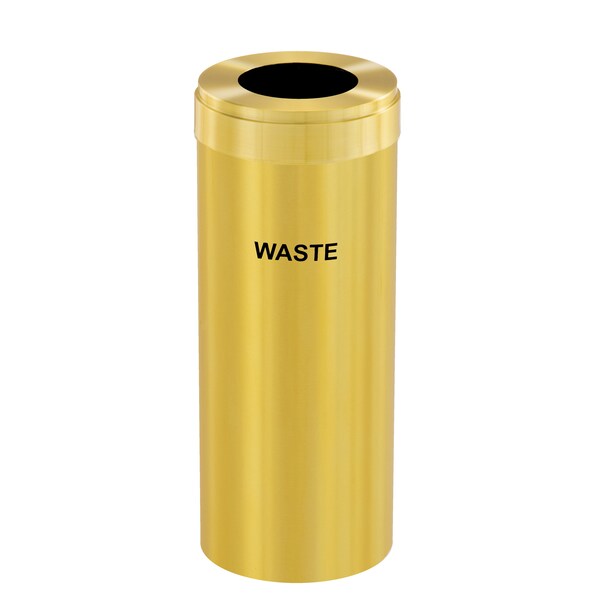 Glaro 12 gal Trash Can, Satin Brass - W-1232BE-BE-W4