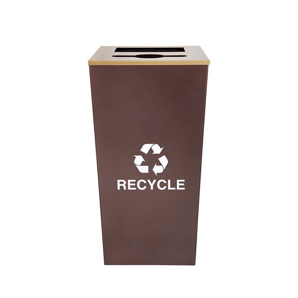 Ex-Cell Kaiser 34-Gal. Two Stream Receptacle - Steel, Hammered Copper - RC-MTR-34 COMBO HCPR