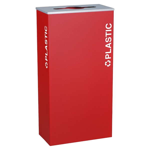 Ex-Cell Kaiser 17-Gal. Indoor Receptacle - PLASTIC decal, Red - RC-KD17-PL RBX