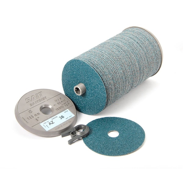 United Abrasives/Sait United Abrasives - Sait Disco de Fibra AZ-X de 4-1/2" x 7/8" de Grano 80 de Zirconio - 69280