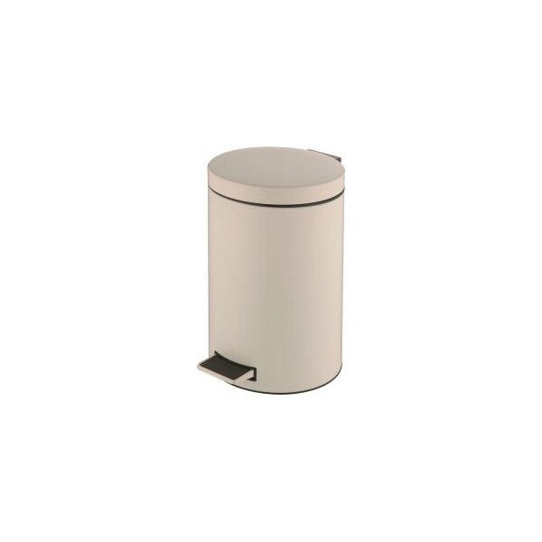 Global Equipment 3-1/2 Gallon Step On Trash Can - White - FERT-901-12L-Z-WH