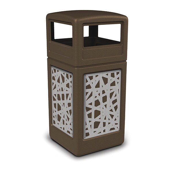 Commercial Zone Products 42 gal Trash Can, Brown, Stainless Steel - 732926299