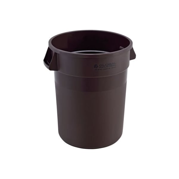 Gec Global Industrial Plastic Trash Can 32 Gallon Brown - XDW-008-BN