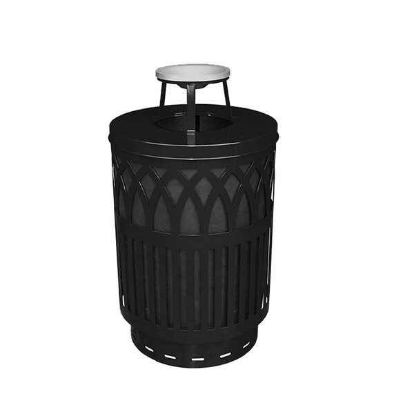 Witt Industries 40 gal Round Black, Metal - COV40P-AT-BK