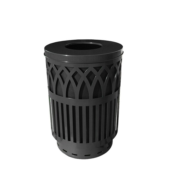 Witt Industries 40 gal Round Black, Metal - COV40P-FT-BK