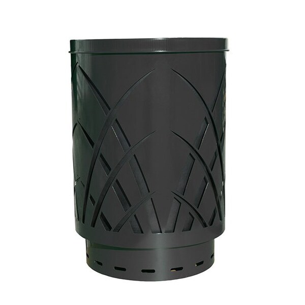 Witt Industries 40 gal Round Black, Metal - SAW40P-FT-BK