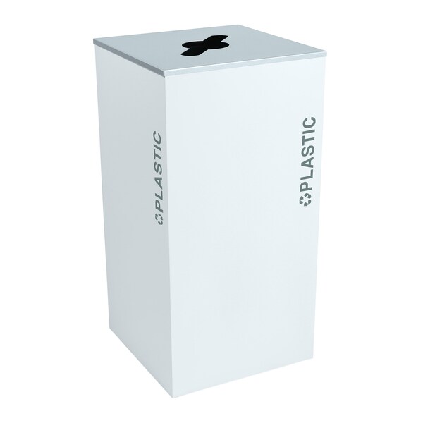 Ex-Cell Kaiser 36-Gal. Square Receptacle - Plastic Decal, White Gloss - RC-KD36-PL BT-WHT