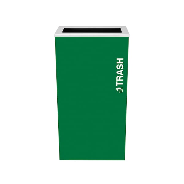Ex-Cell Kaiser 17-Gal. Indoor Receptacle - TRASH decal, Green - RC-KD17-T EGX