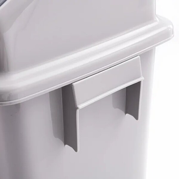 Araven Polypropylene Trash Bin with Pedal, 10.5 Gal, Grey, 4PK - 40275
