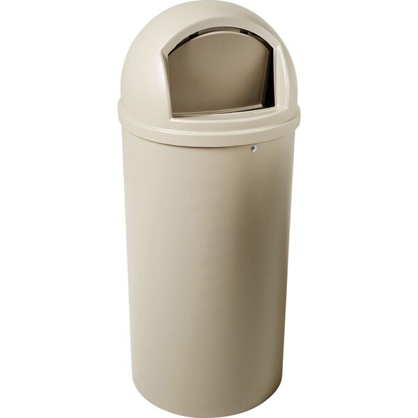 Rubbermaid Commercial 25 gal Round Marshal Classic Container, Beige - RCP817088BG