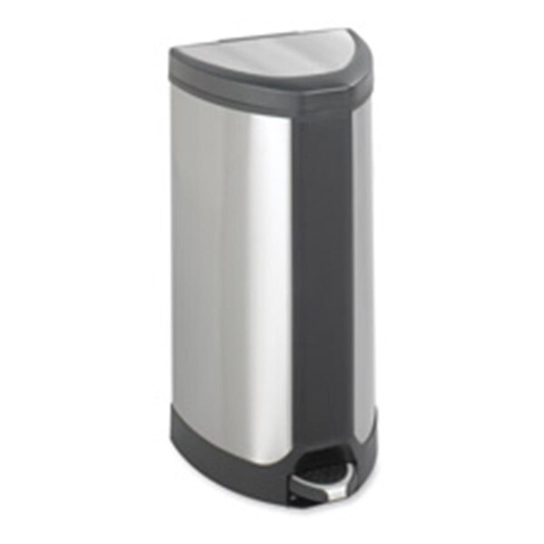 Pinpoint Step-On Receptacle- 7 Gal- 14in.x14in.x21in.- Stainless - PI3186695