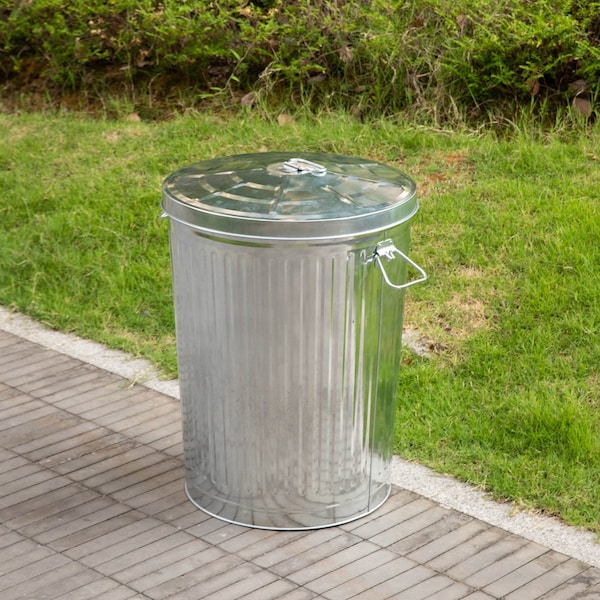 Gardenised 20 Gallons Garden Essentials, Silver, Galvanized Steel - QI004755