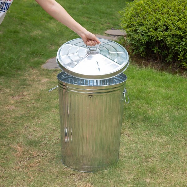 Gardenised 20 Gallons Garden Essentials, Silver, Galvanized Steel - QI004755