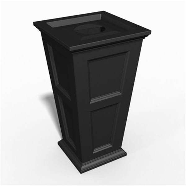 Defenseguard 40 in. Fairfield Tall Waste Bin, Black - DE3072672