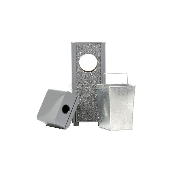 Global Industrial Square Ashtray/Trash Can, Gray, Steel - 238240GY