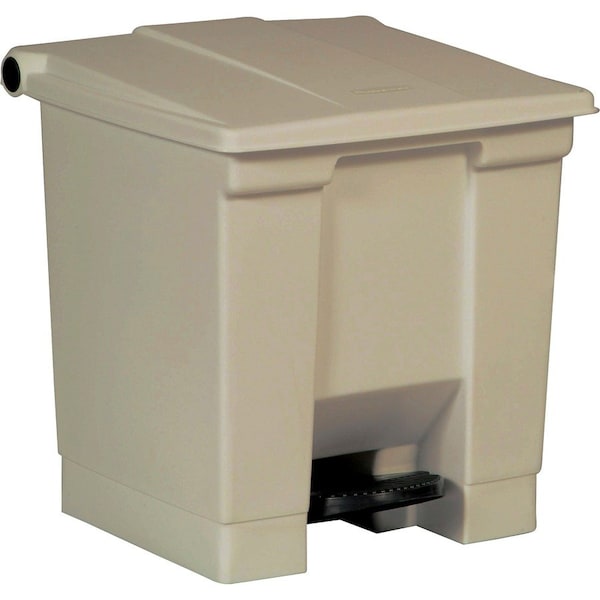 Rubbermaid Commercial 8 gal Step-on Waste Container, Beige, Plastic - RCP614300BG