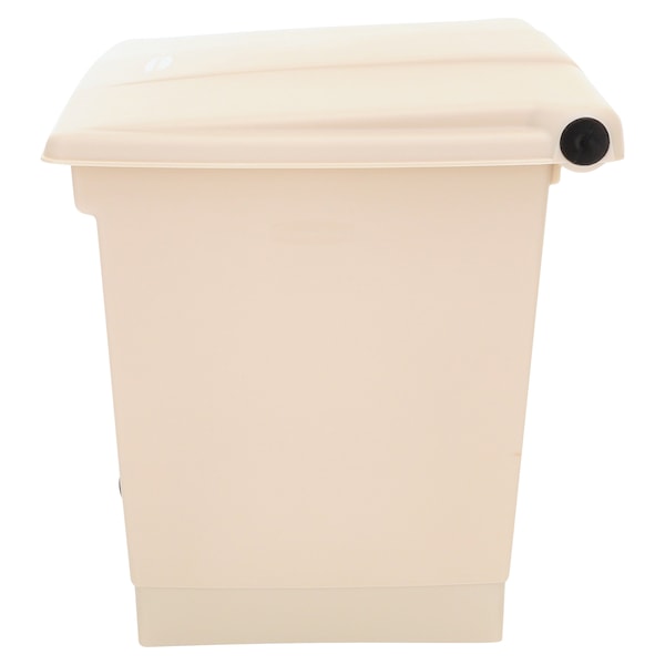 Rubbermaid Commercial 8 gal Square Trash Can, Beige, Top Door, Plastic - FG614300BEIG