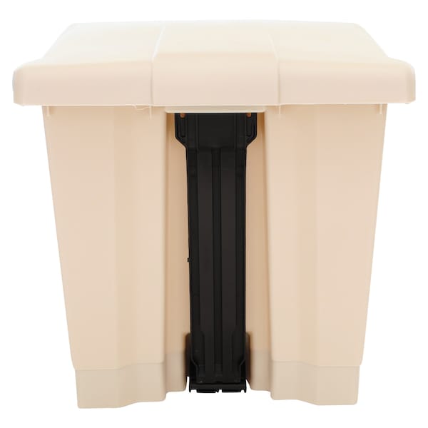 Rubbermaid Commercial 8 gal Square Trash Can, Beige, Top Door, Plastic - FG614300BEIG