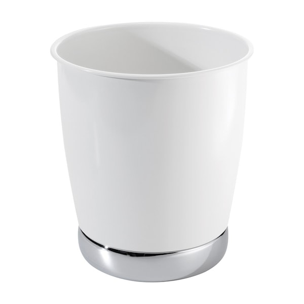 Interdesign iDesign York 2.38 gal White Steel Classic American Trash Can - 74721