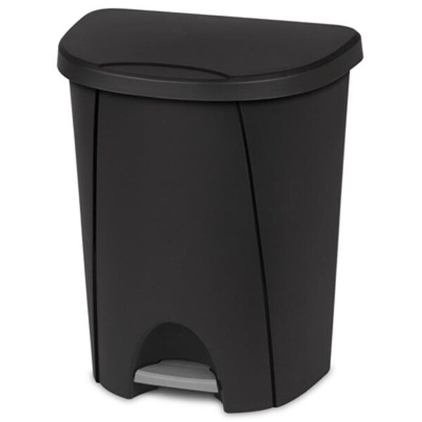 Sterilite Sterilite 10949004 25 Ltr. Step On Wastebasket Can  Black - 204239
