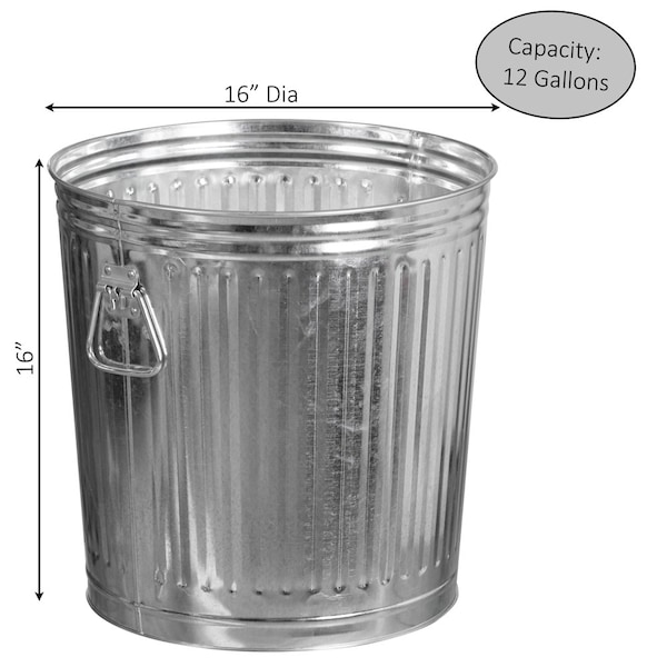 Gardenised 12 Gallons Garden Essentials, Silver, Galvanized Steel - QI004752