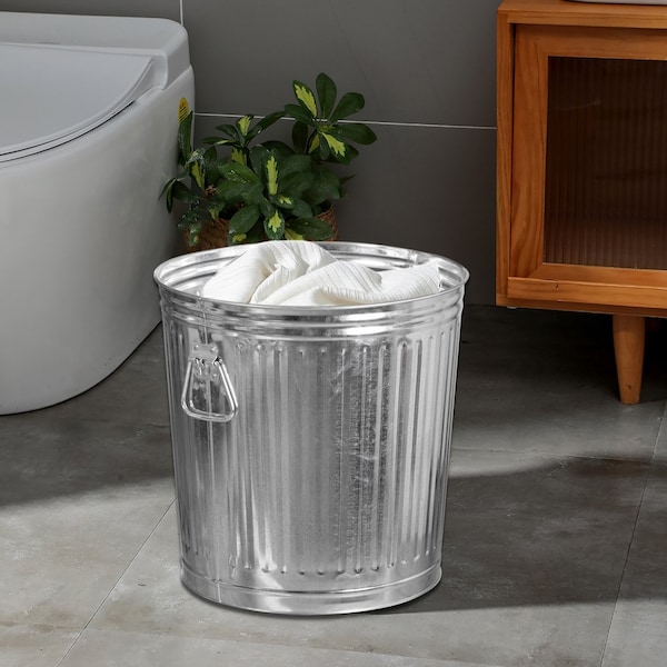 Gardenised 12 Gallons Garden Essentials, Silver, Galvanized Steel - QI004752