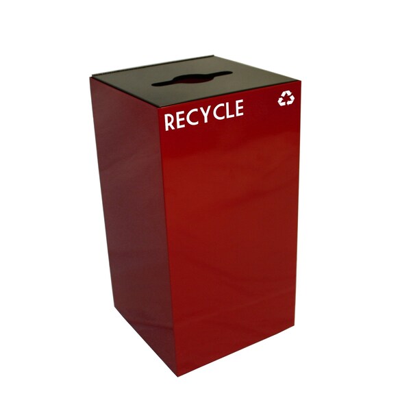 Witt Industries 28 gal Square Scarlet Red, Metal - 28GC04-SC